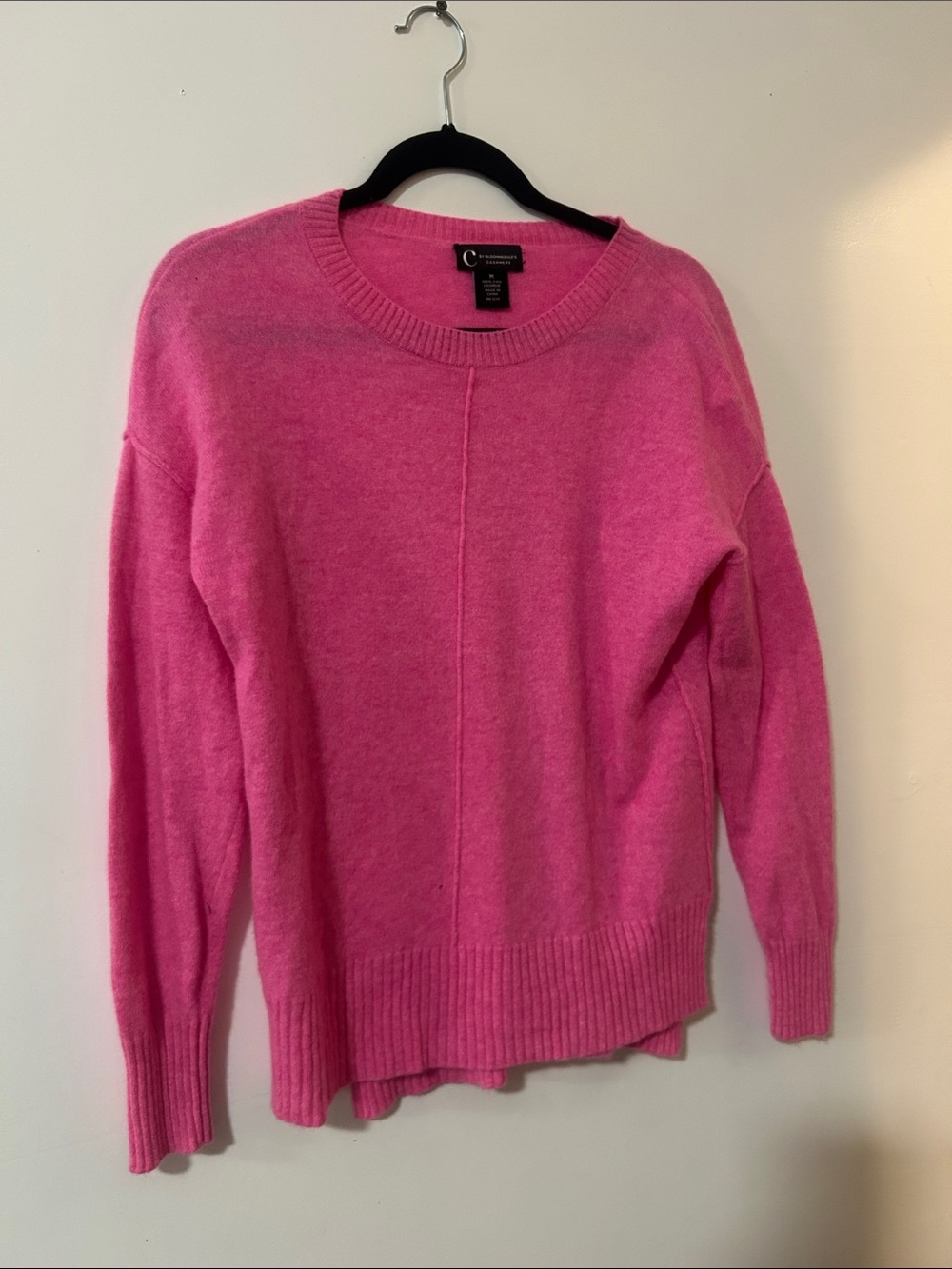 Bloomingdale's Hot Pink Crewneck Sweater